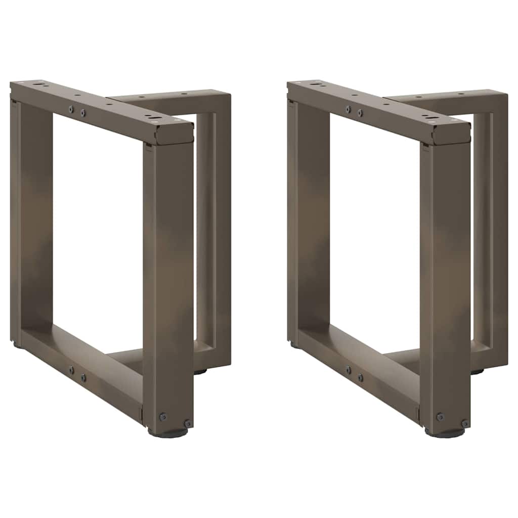 Coffee Table Legs T-Shaped 2 pcs Black 50x25x(42-43) cm Steel