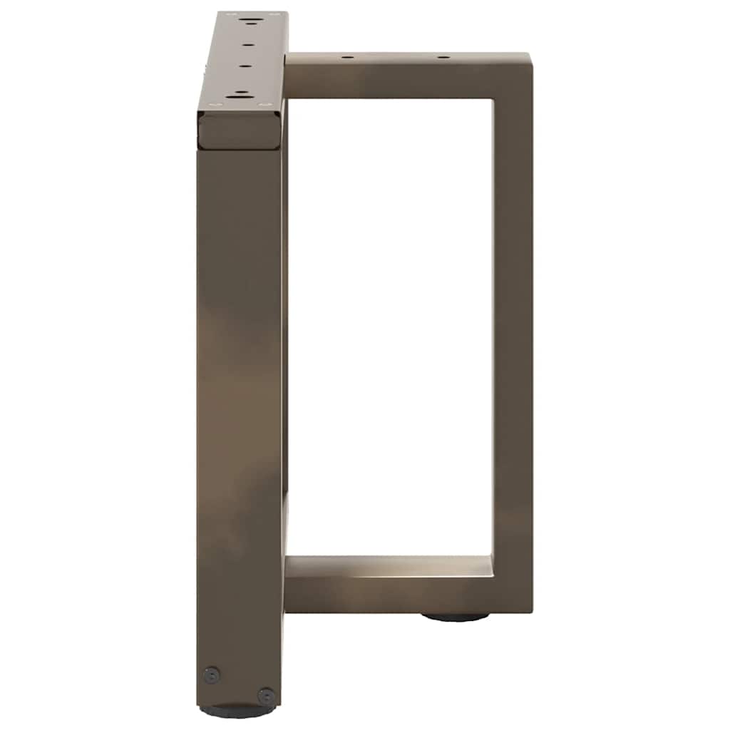 Coffee Table Legs T-Shaped 2 pcs Black 50x25x(42-43) cm Steel