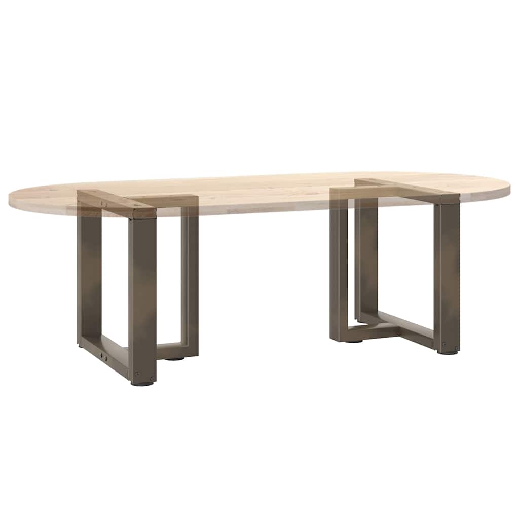 Coffee Table Legs T-Shaped 2 pcs Black 50x25x(42-43) cm Steel