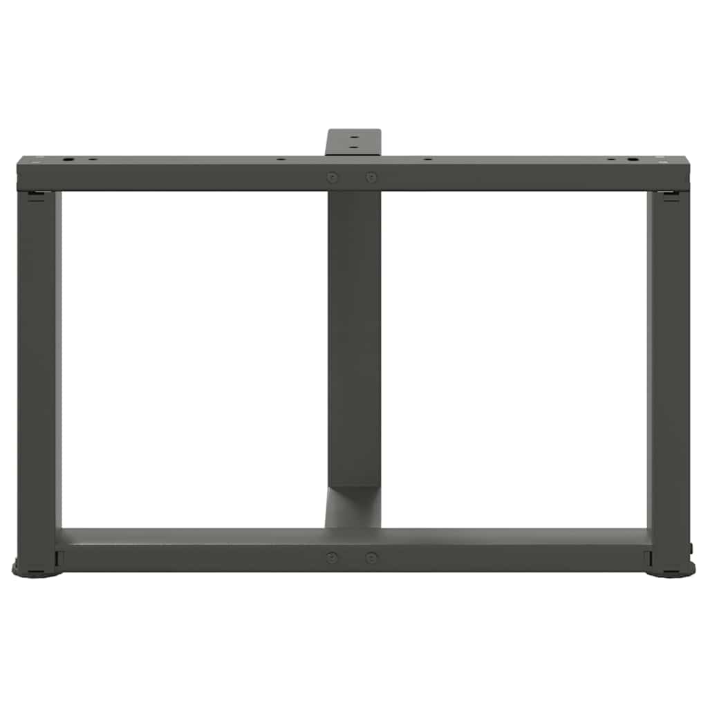 Coffee Table Legs T-Shaped 2 pcs Anthracite 60x25x(42-43) cm Steel