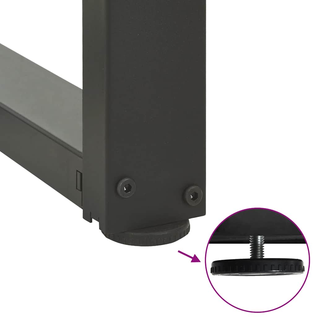 Coffee Table Legs T-Shaped 2 pcs Anthracite 60x25x(42-43) cm Steel