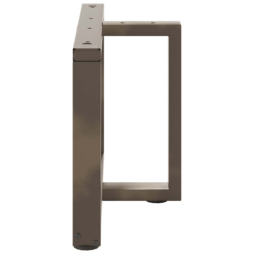 Coffee Table Legs T-Shaped 2 pcs Black 60x25x(42-43) cm Steel