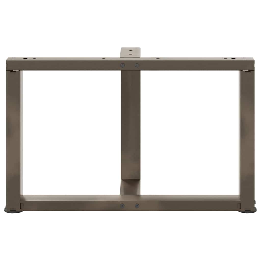 Coffee Table Legs T-Shaped 2 pcs Black 60x25x(42-43) cm Steel