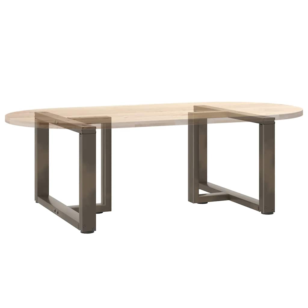 Coffee Table Legs T-Shaped 2 pcs Black 60x25x(42-43) cm Steel