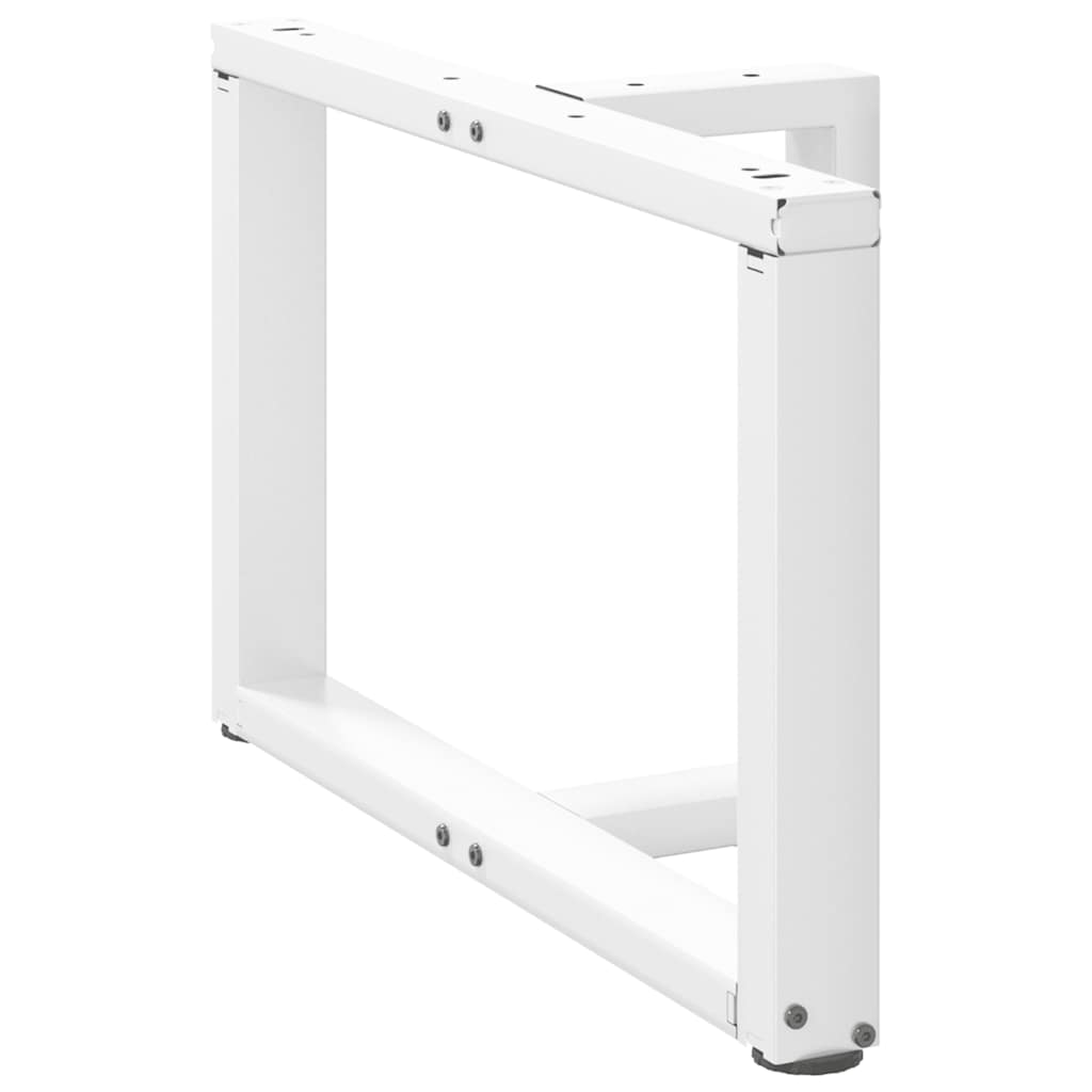 Coffee Table Legs T-Shaped 2 pcs White 70x25x(42-43) cm Steel