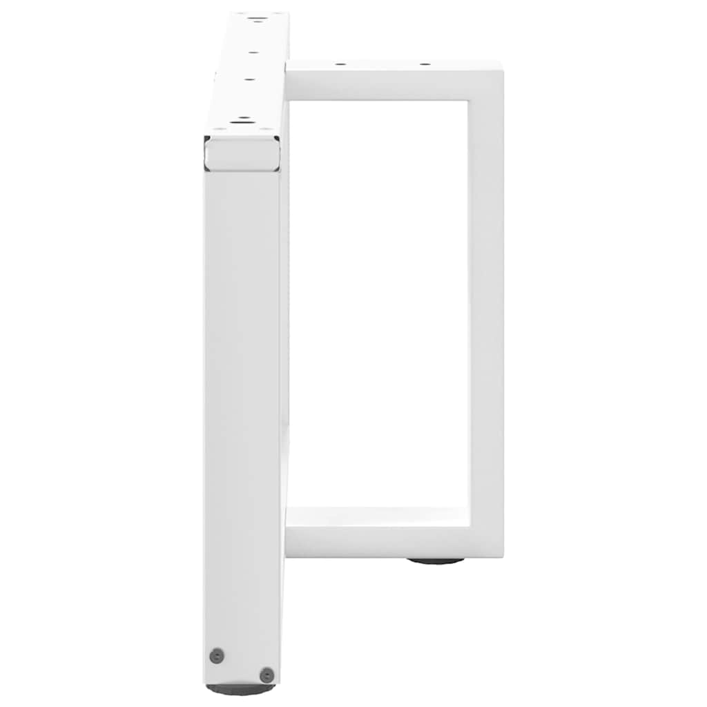 Coffee Table Legs T-Shaped 2 pcs White 70x25x(42-43) cm Steel