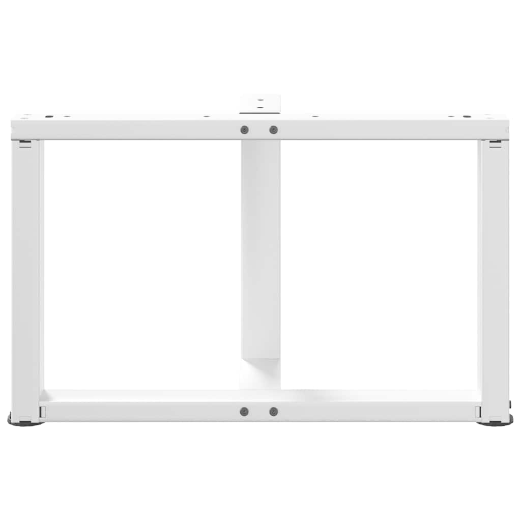 Coffee Table Legs T-Shaped 2 pcs White 70x25x(42-43) cm Steel