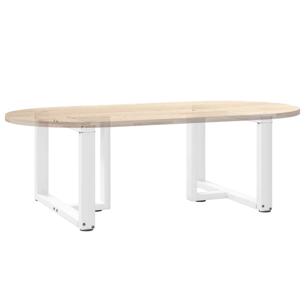 Coffee Table Legs T-Shaped 2 pcs White 70x25x(42-43) cm Steel
