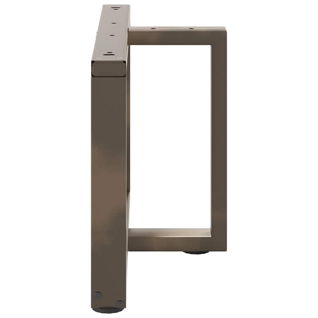 Coffee Table Legs T-Shaped 2 pcs Black 70x25x(42-43) cm Steel
