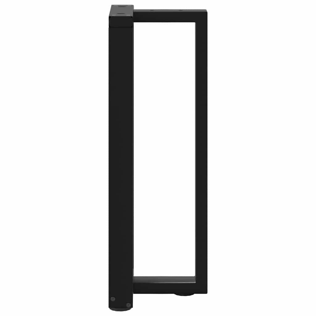 Console Table Legs T-Shaped 2 pcs Black 25x28x(72-73) cm Steel