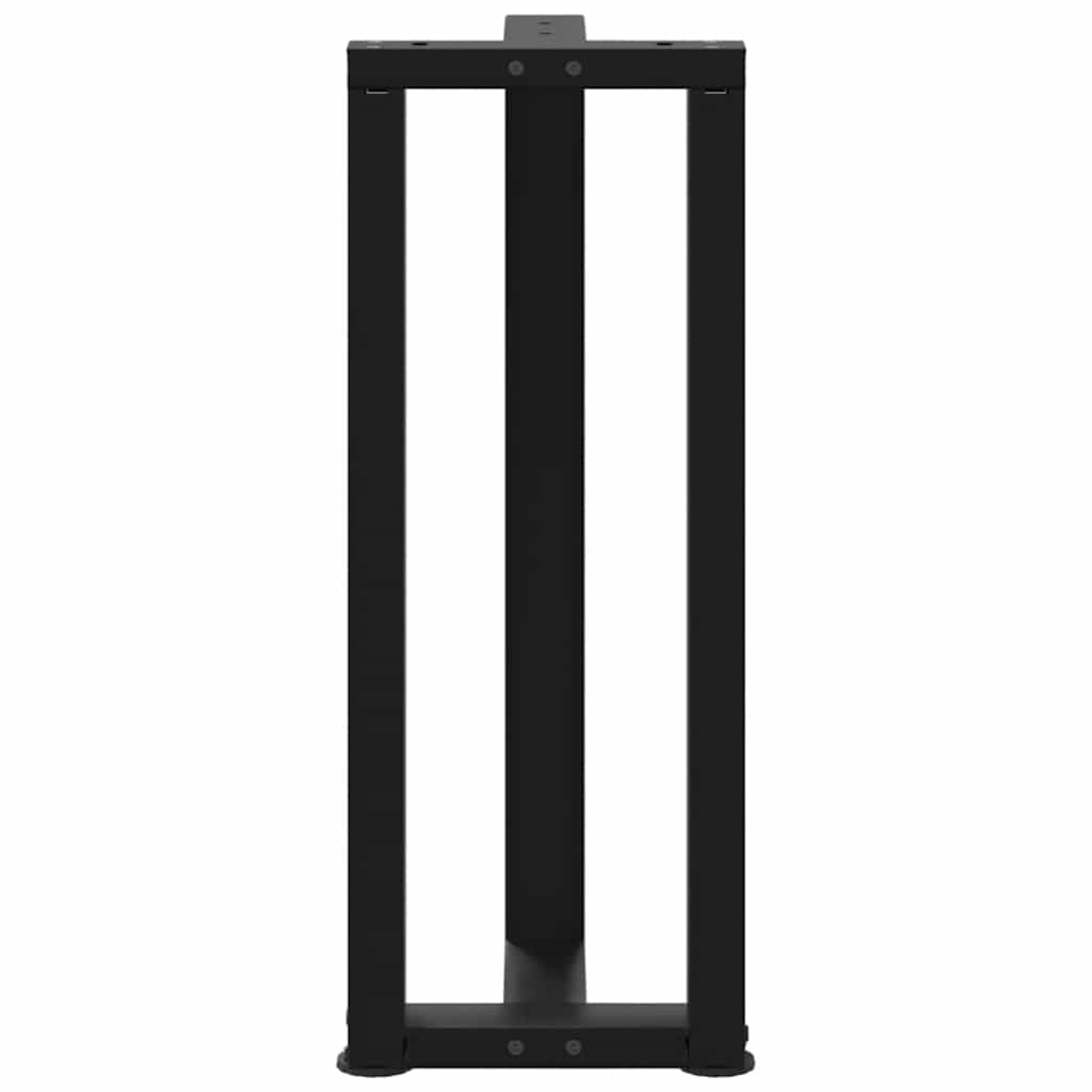Console Table Legs T-Shaped 2 pcs Black 25x28x(72-73) cm Steel