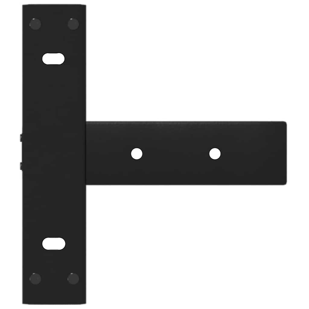 Console Table Legs T-Shaped 2 pcs Black 25x28x(72-73) cm Steel