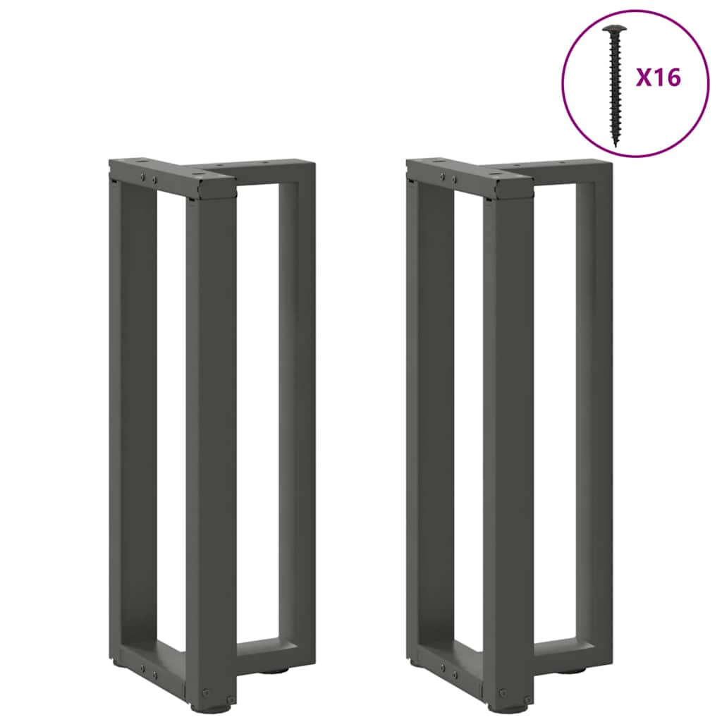 Console Table Legs T-Shaped 2 pcs Anthracite 25x28x(72-73) cm Steel