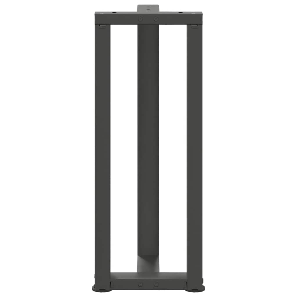 Console Table Legs T-Shaped 2 pcs Anthracite 25x28x(72-73) cm Steel