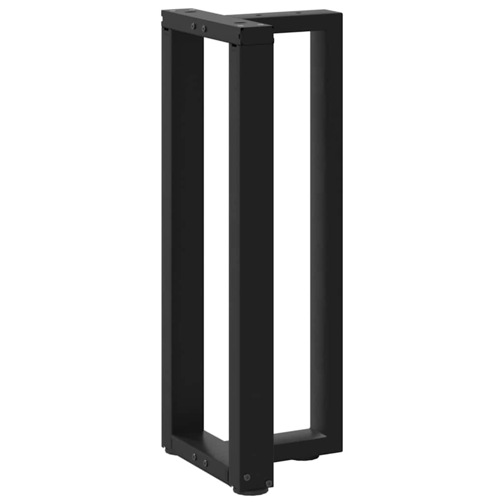 Console Table Legs T-Shaped 2 pcs Black 38x25x(72-73) cm Steel
