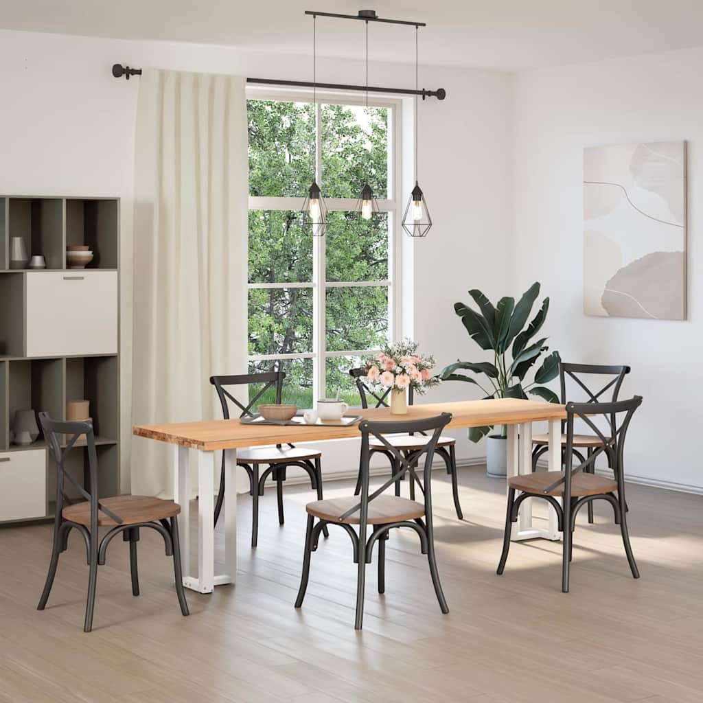 Console Table Legs T-Shaped 2 pcs White 38x25x(72-73) cm Steel