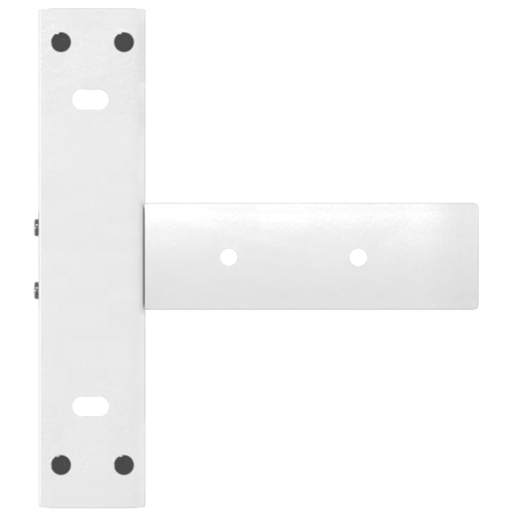 Console Table Legs T-Shaped 2 pcs White 38x25x(72-73) cm Steel