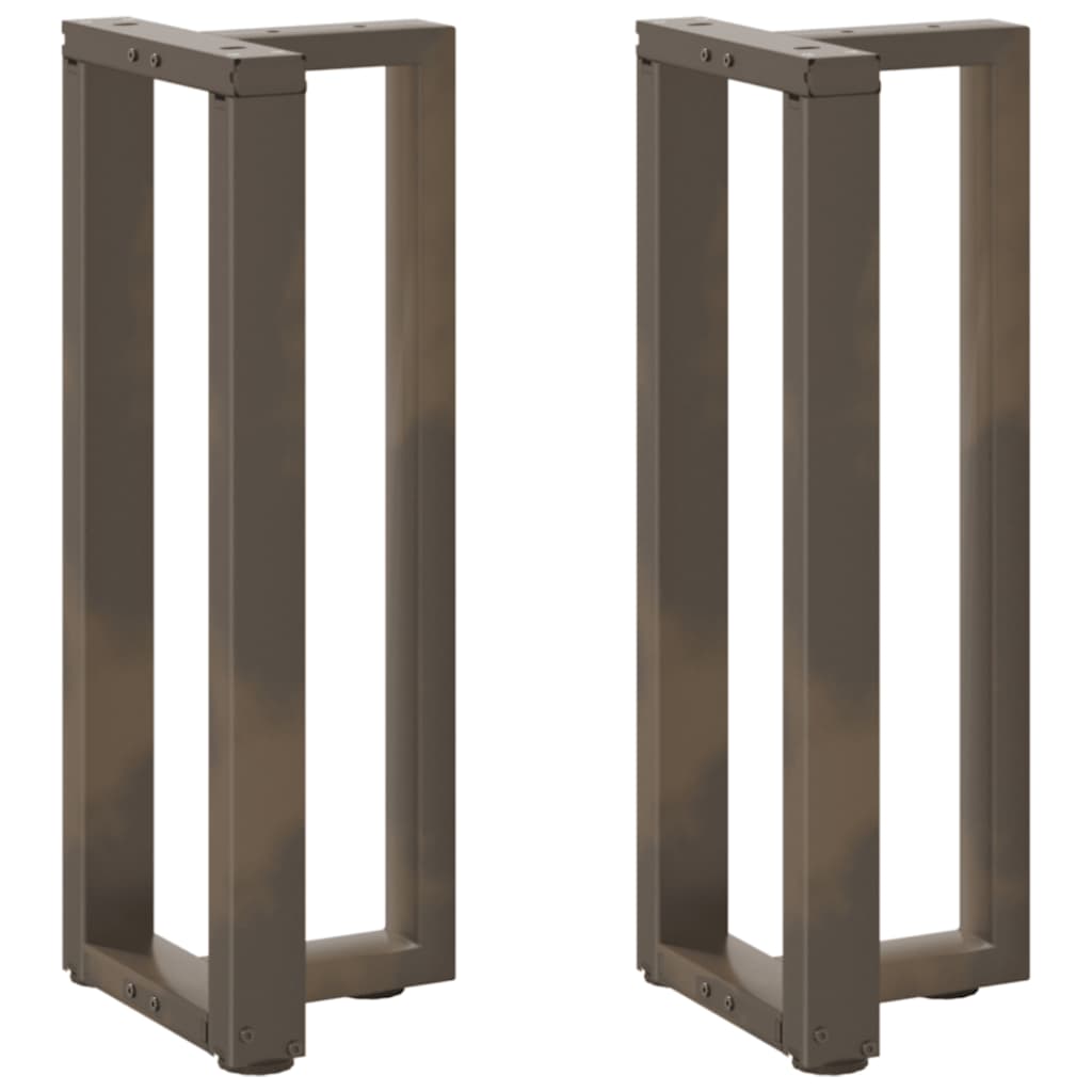 Console Table Legs T-Shaped 2 pcs Black 38x25x(72-73) cm Steel