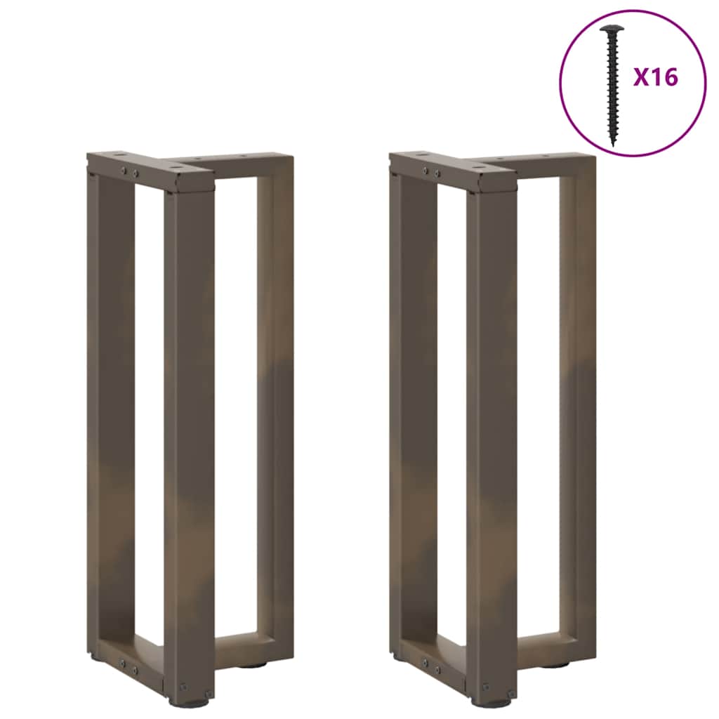 Console Table Legs T-Shaped 2 pcs Black 38x25x(72-73) cm Steel