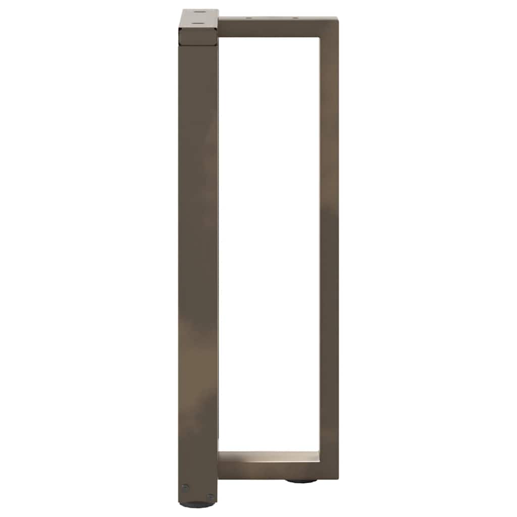 Console Table Legs T-Shaped 2 pcs Black 38x25x(72-73) cm Steel