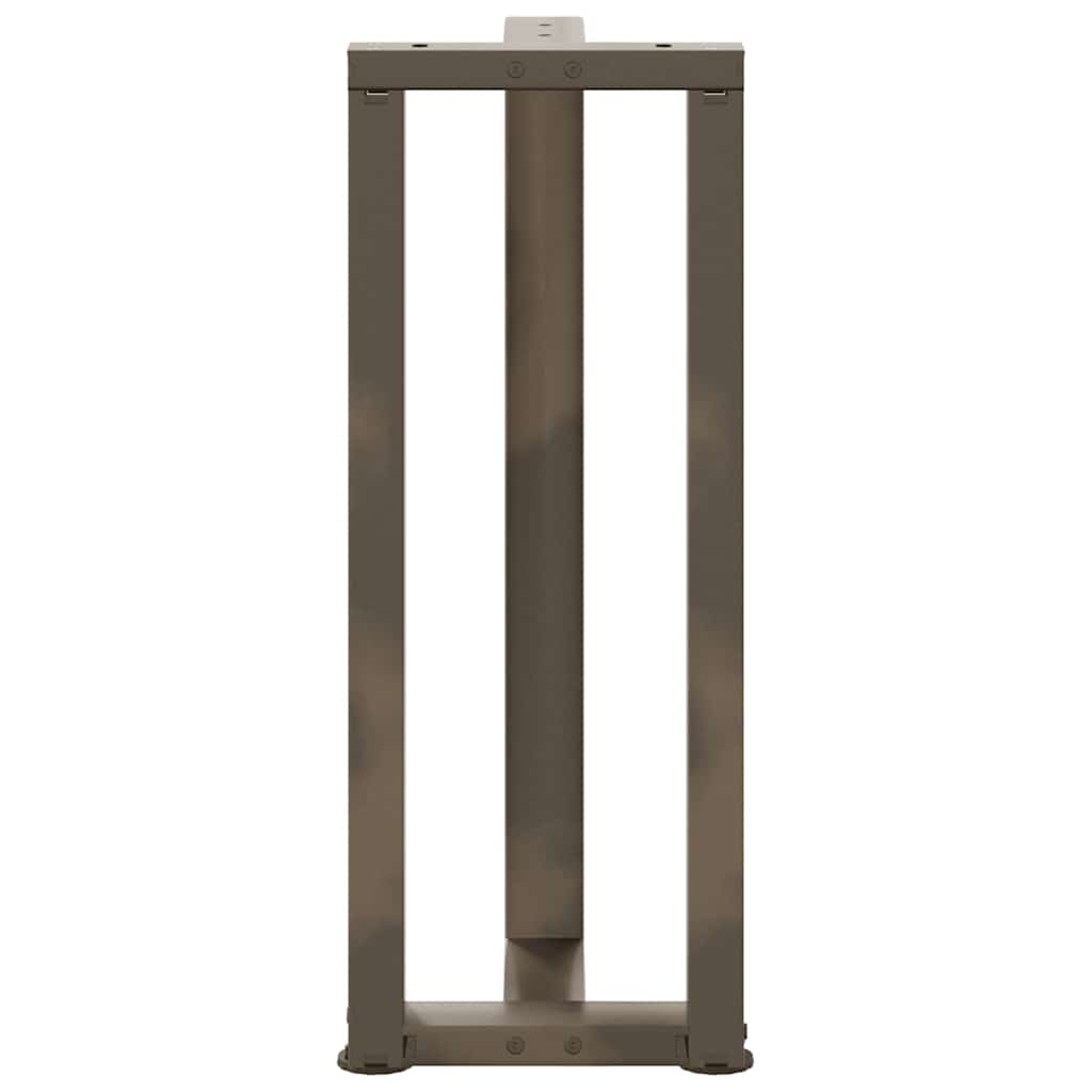 Console Table Legs T-Shaped 2 pcs Black 38x25x(72-73) cm Steel