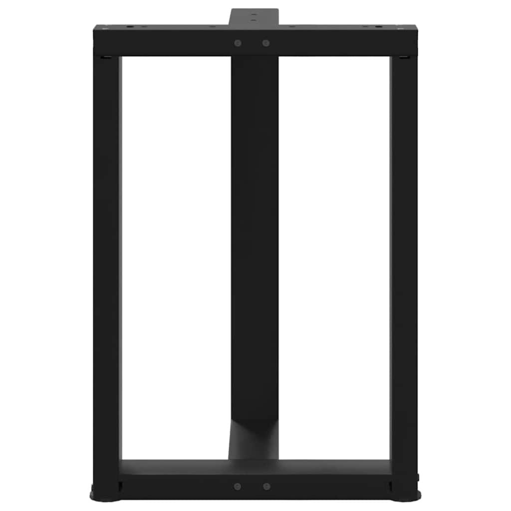 Dining Table Legs T-Shaped 2 pcs Black 50x35x(72-73) cm Steel
