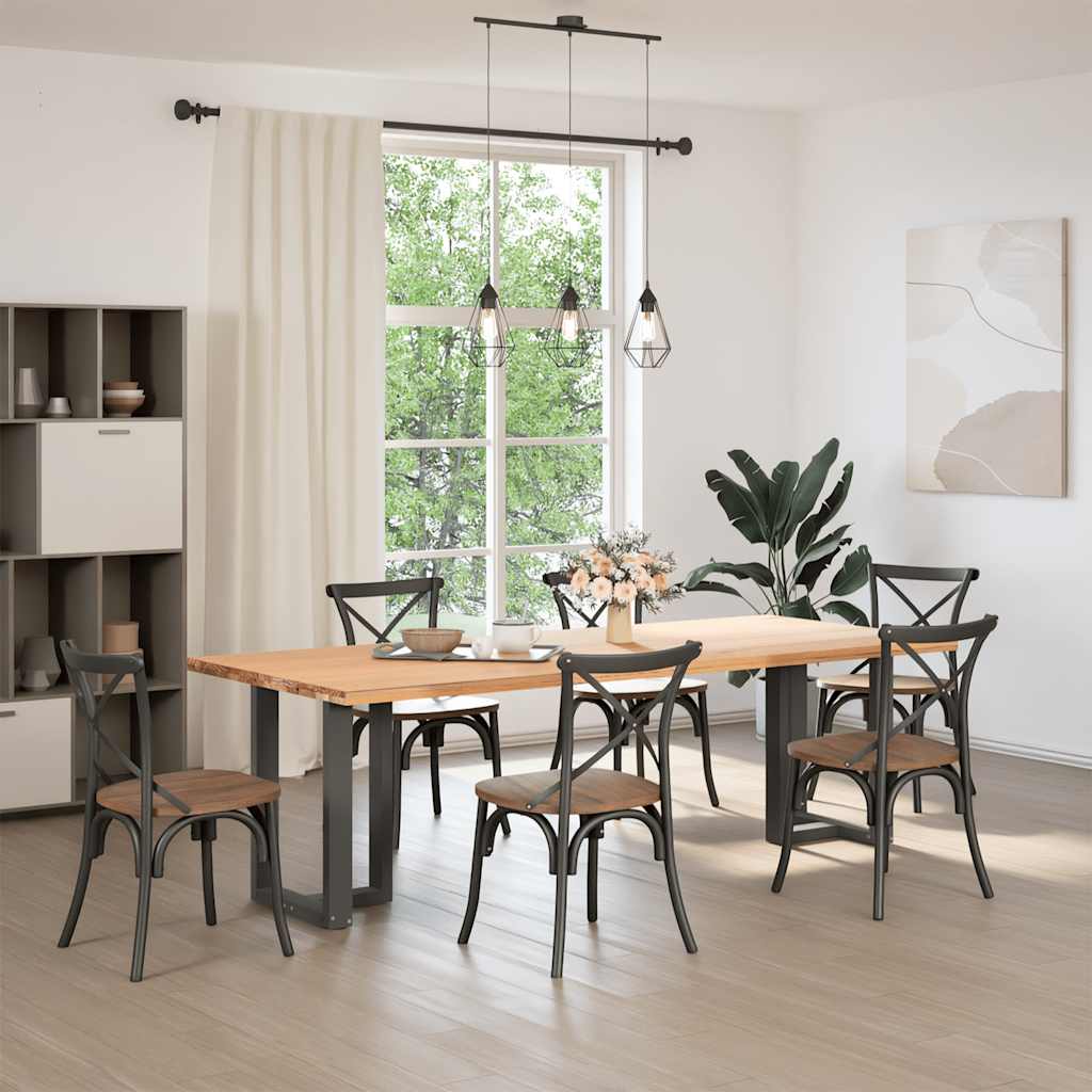 Dining Table Legs T-Shaped 2 pcs Anthracite 50x35x(72-73) cm Steel