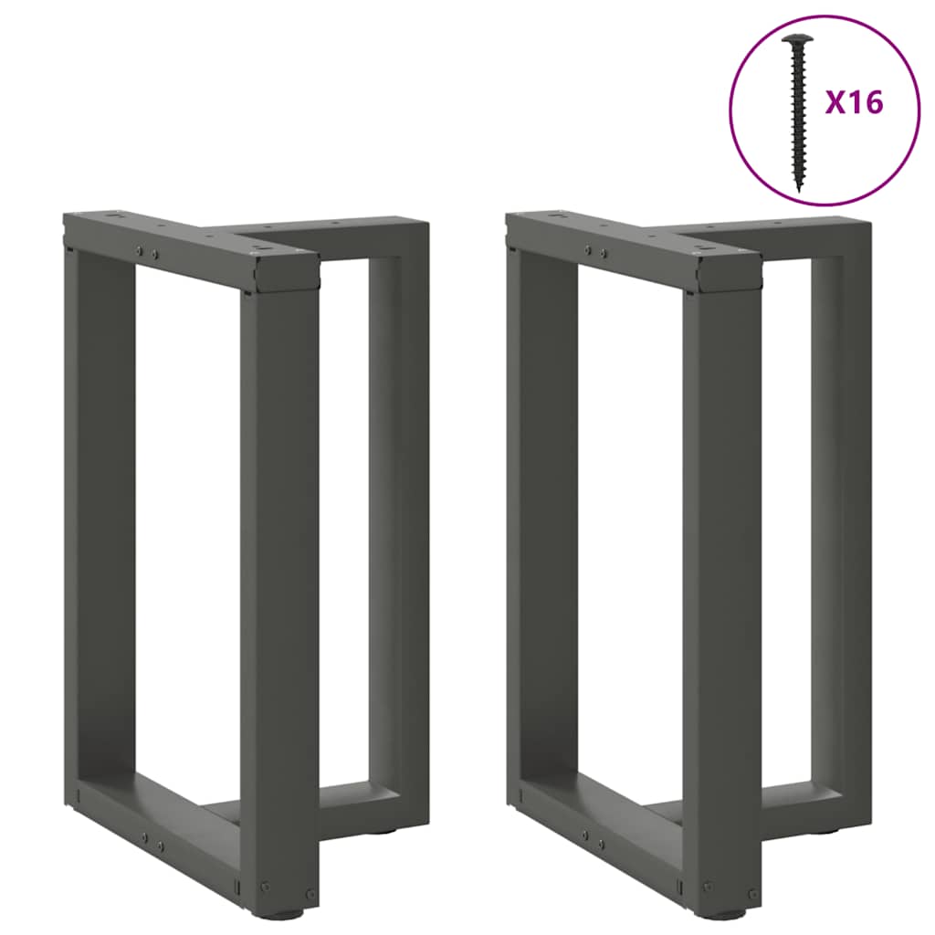 Dining Table Legs T-Shaped 2 pcs Anthracite 50x35x(72-73) cm Steel