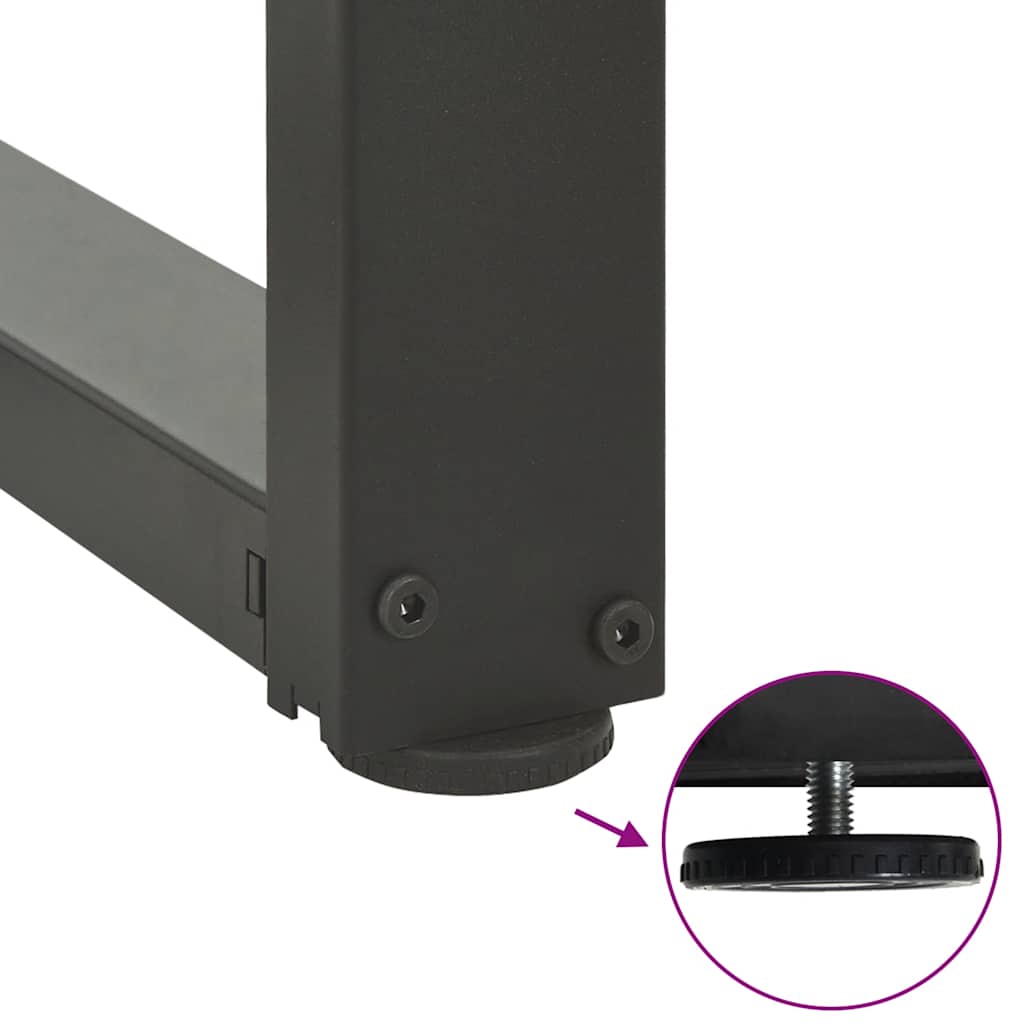 Dining Table Legs T-Shaped 2 pcs Anthracite 50x35x(72-73) cm Steel