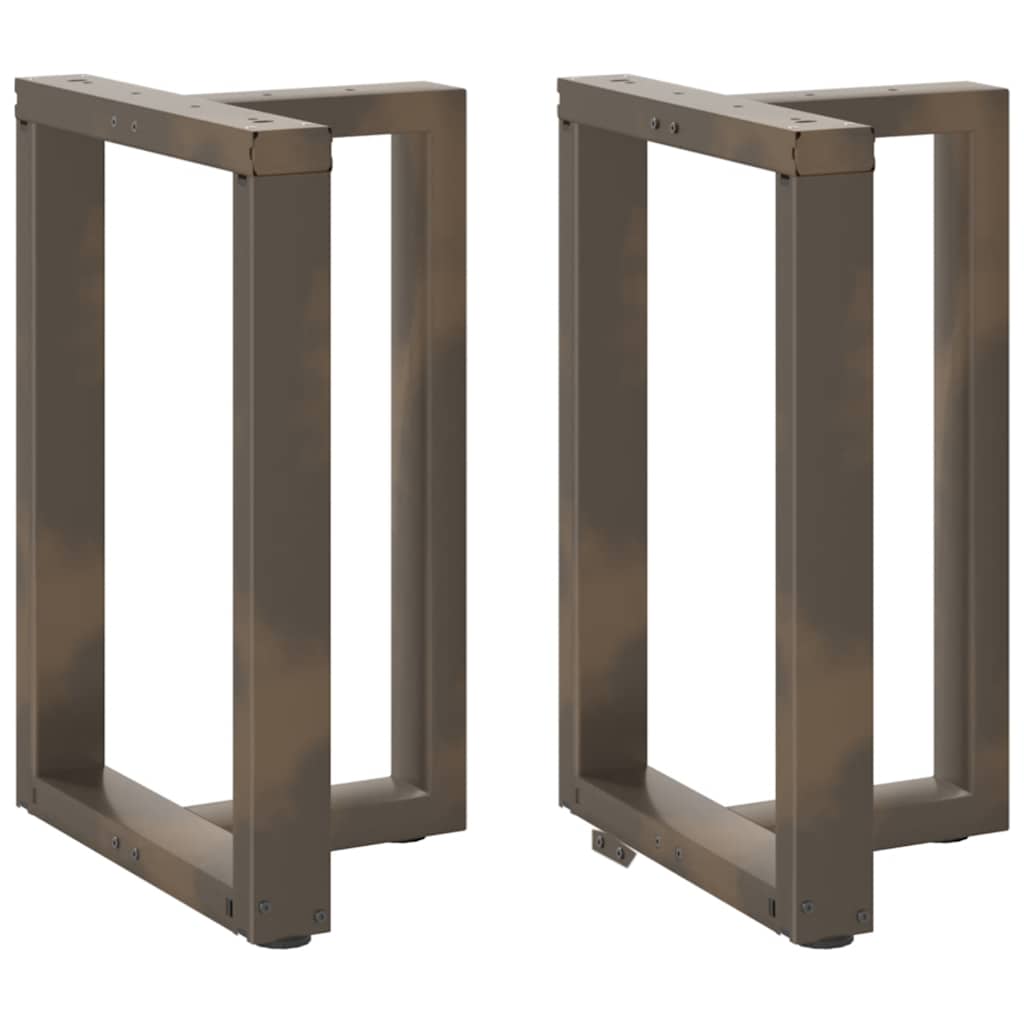 Dining Table Legs T-Shaped 2 pcs Black 60x35x(72-73) cm Steel