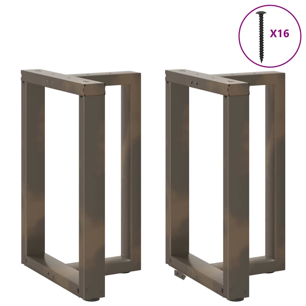 Dining Table Legs T-Shaped 2 pcs Black 60x35x(72-73) cm Steel