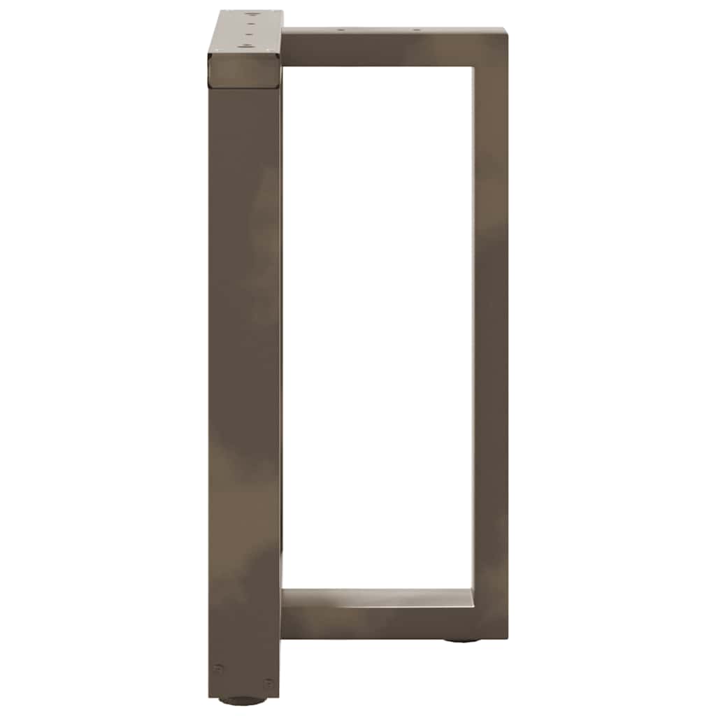 Dining Table Legs T-Shaped 2 pcs Black 60x35x(72-73) cm Steel