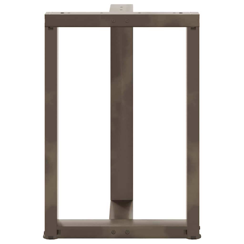 Dining Table Legs T-Shaped 2 pcs Black 60x35x(72-73) cm Steel