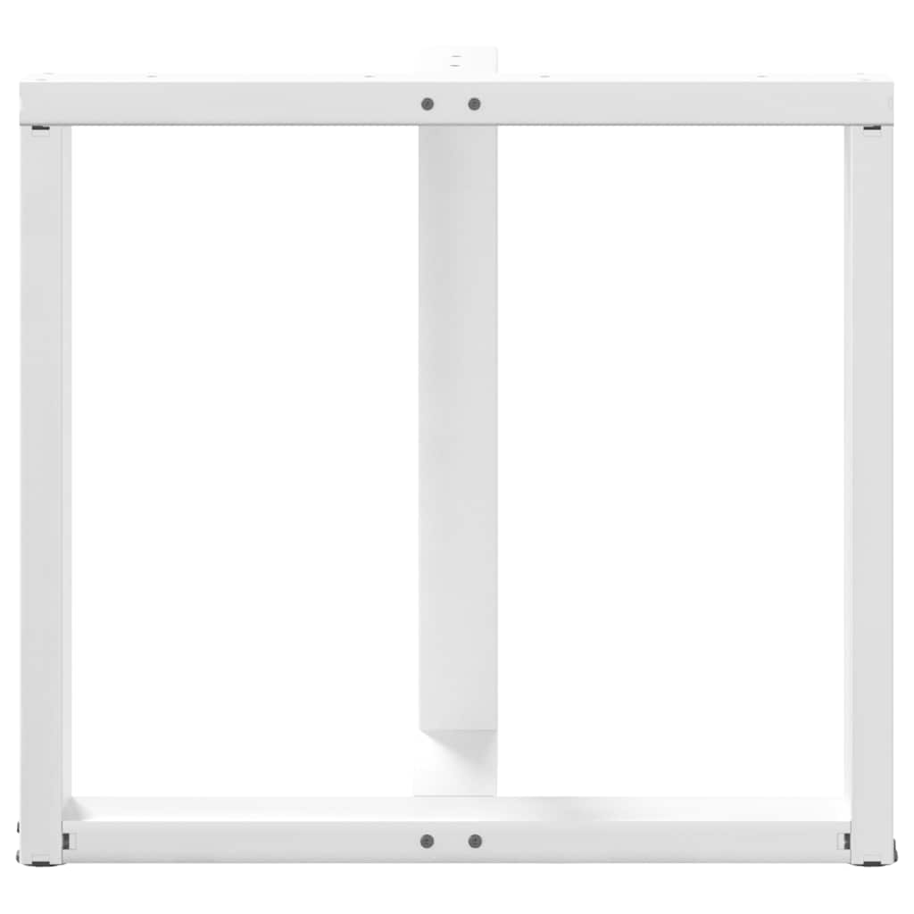 Dining Table Legs T-Shaped 2 pcs White 70x35x(72-73) cm Steel