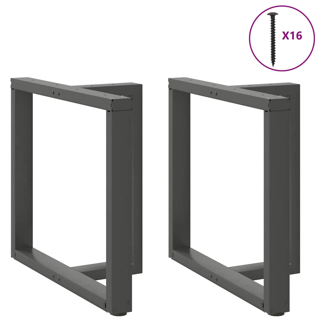 Dining Table Legs T-Shaped 2 pcs Anthracite 70x35x(72-73) cm Steel