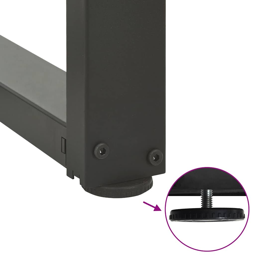 Dining Table Legs T-Shaped 2 pcs Anthracite 70x35x(72-73) cm Steel