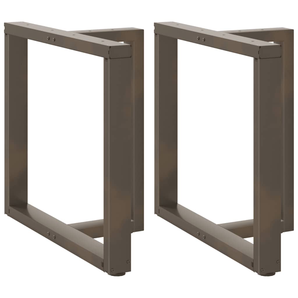 Dining Table Legs T-Shaped 2 pcs Black 70x35x(72-73) cm Steel