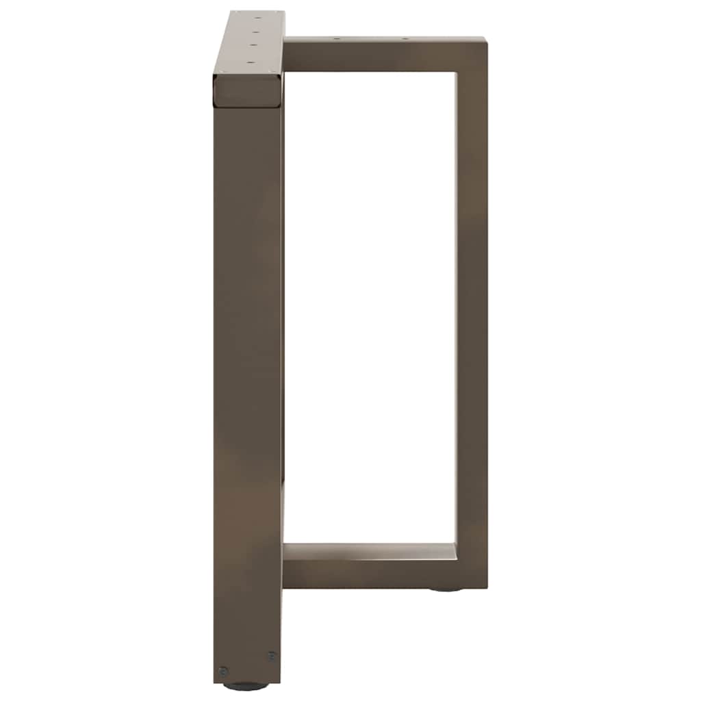 Dining Table Legs T-Shaped 2 pcs Black 70x35x(72-73) cm Steel