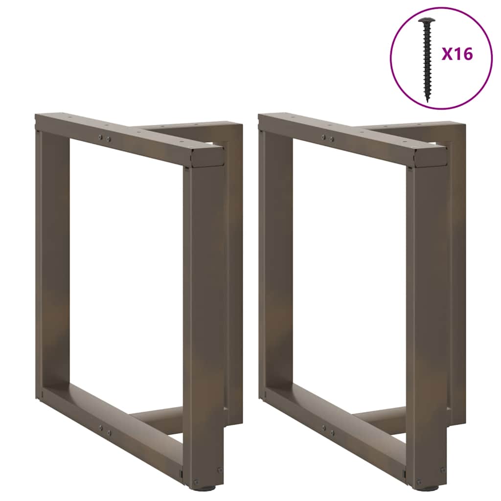 Dining Table Legs T-Shaped 2 pcs Black 70x35x(72-73) cm Steel