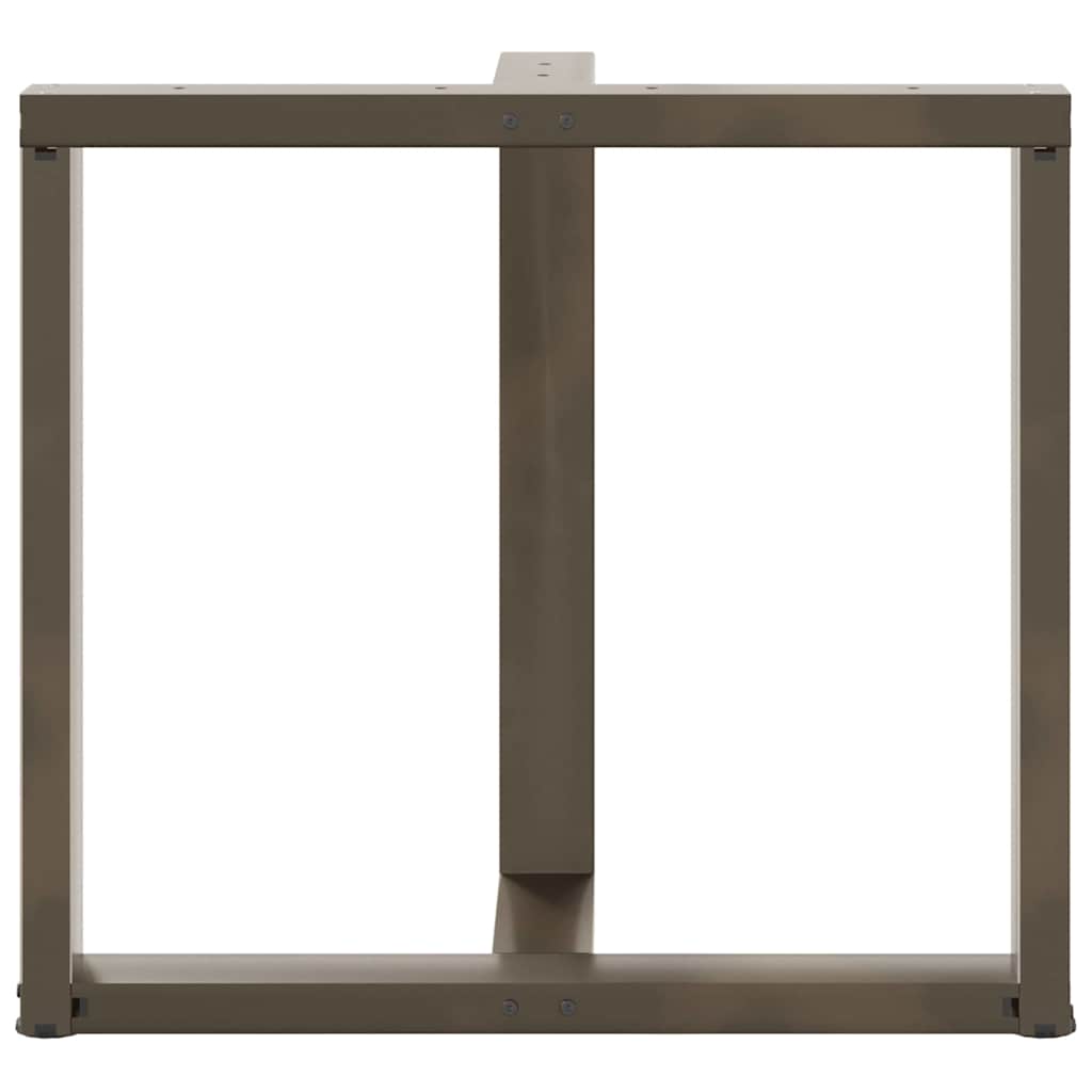 Dining Table Legs T-Shaped 2 pcs Black 70x35x(72-73) cm Steel