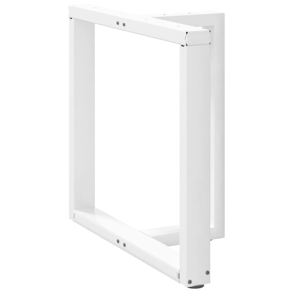 Dining Table Legs T-Shaped 2 pcs White 80x35x(72-73) cm Steel