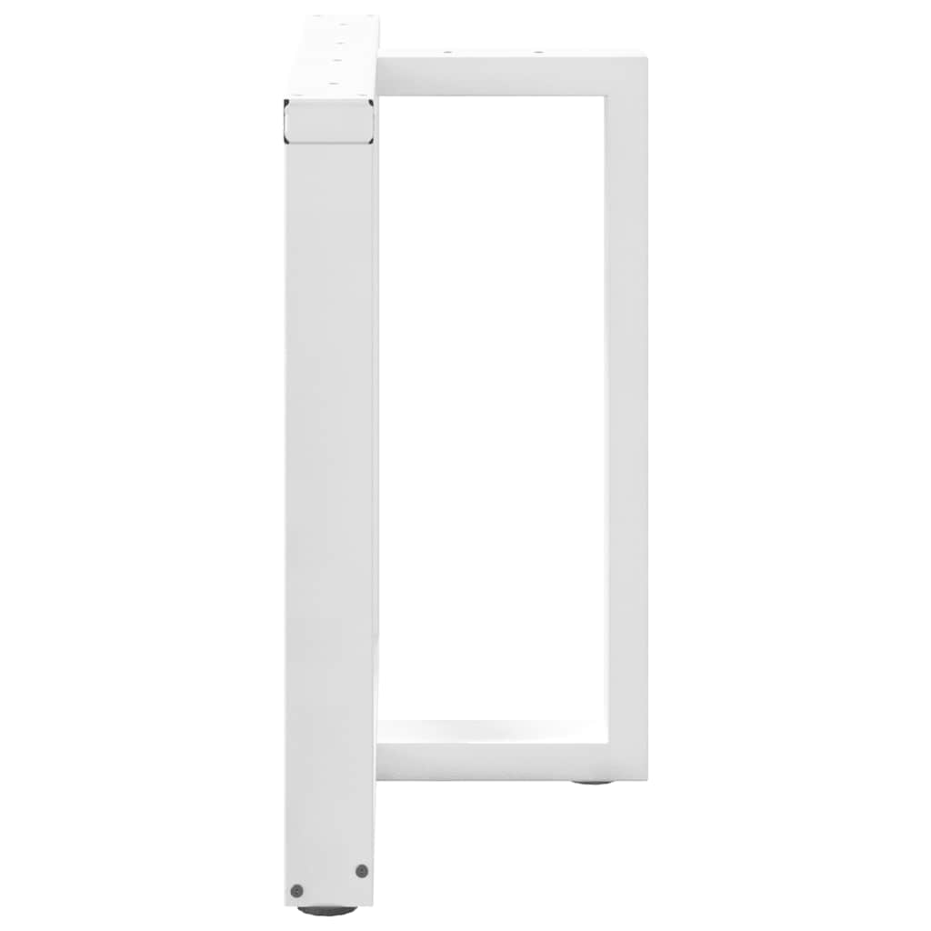Dining Table Legs T-Shaped 2 pcs White 80x35x(72-73) cm Steel