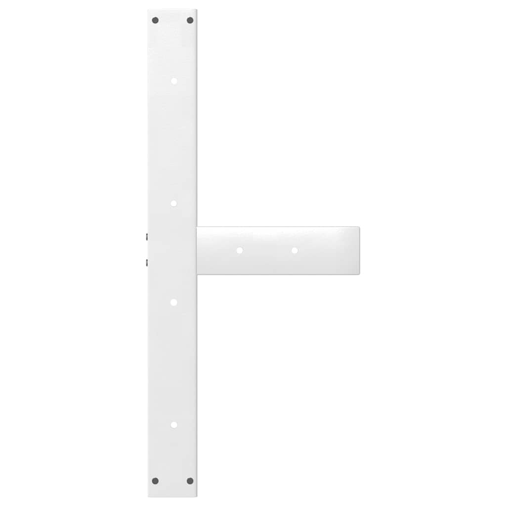 Dining Table Legs T-Shaped 2 pcs White 80x35x(72-73) cm Steel
