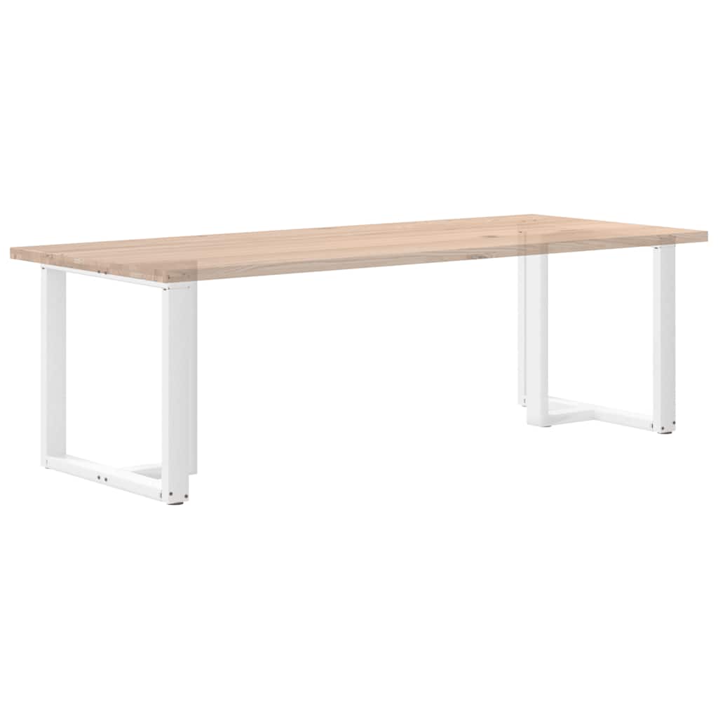 Dining Table Legs T-Shaped 2 pcs White 80x35x(72-73) cm Steel