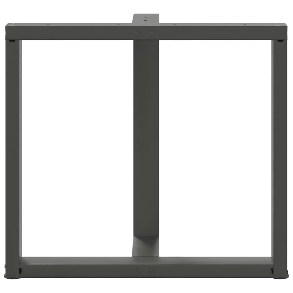 Dining Table Legs T-Shaped 2 pcs Anthracite 80x35x(72-73) cm Steel