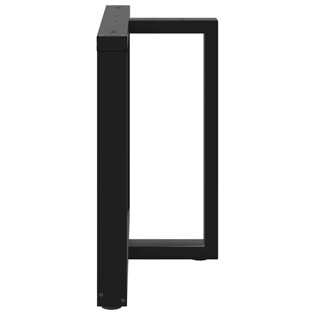 Dining Table Legs T-Shaped 2 pcs Black 90x35x(72-73) cm Steel
