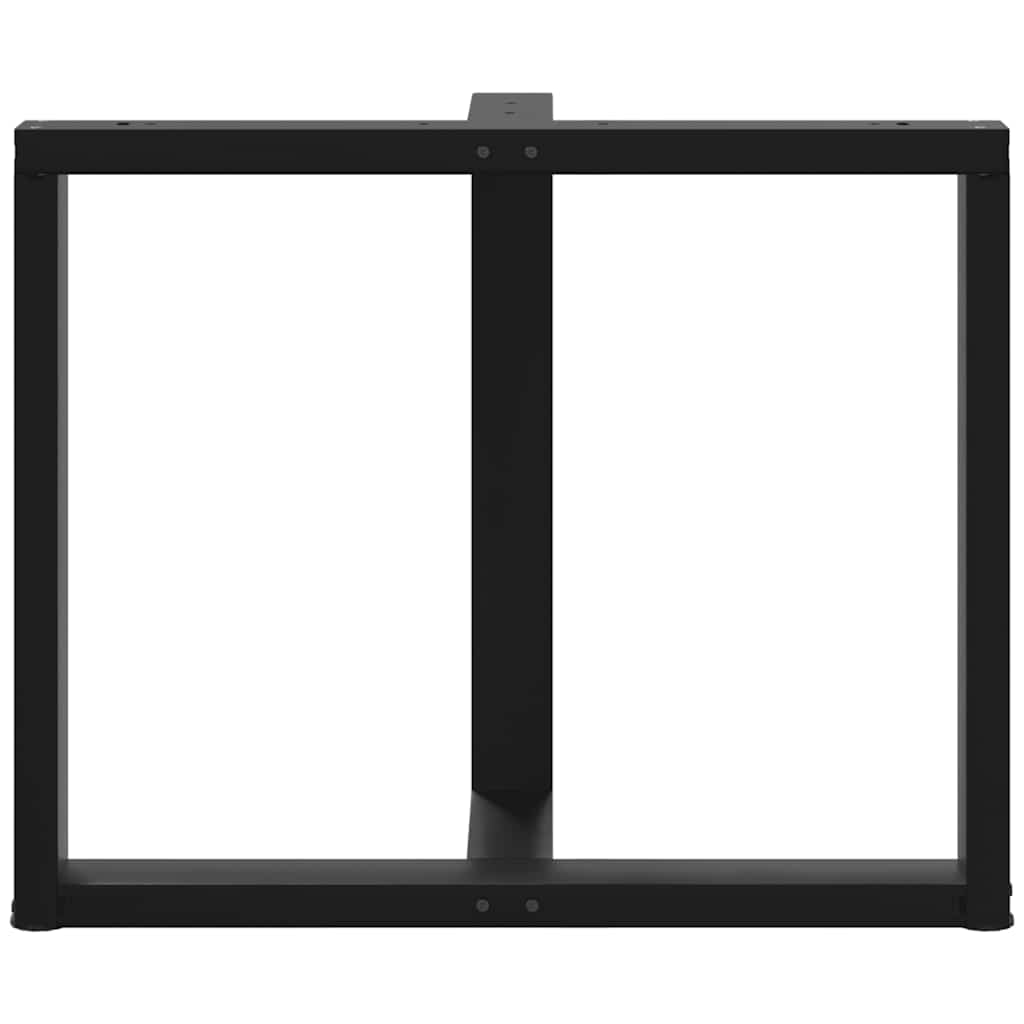 Dining Table Legs T-Shaped 2 pcs Black 90x35x(72-73) cm Steel