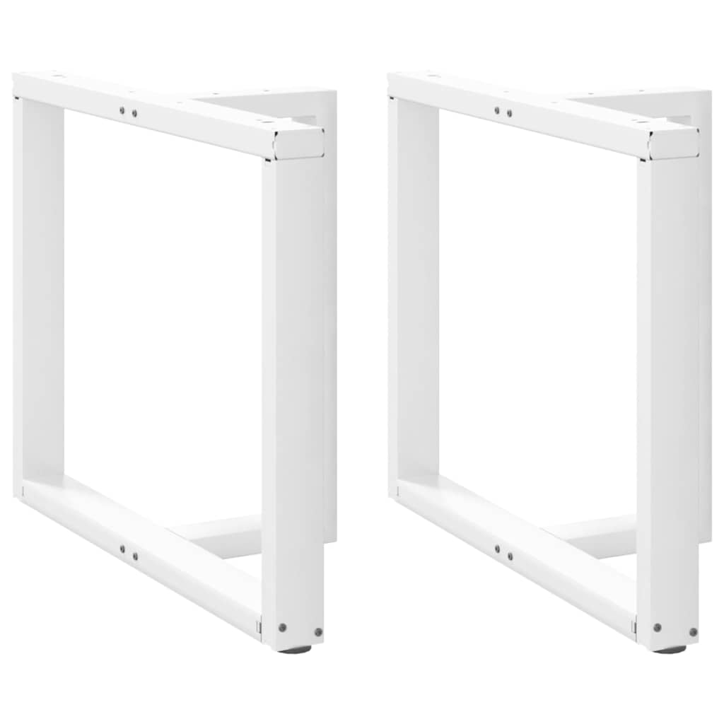 Dining Table Legs T-Shaped 2 pcs White 90x35x(72-73) cm Steel