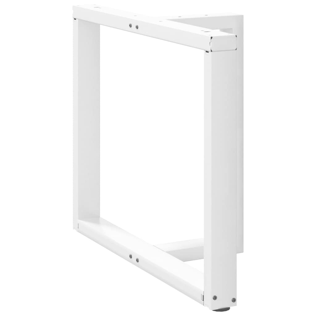 Dining Table Legs T-Shaped 2 pcs White 90x35x(72-73) cm Steel