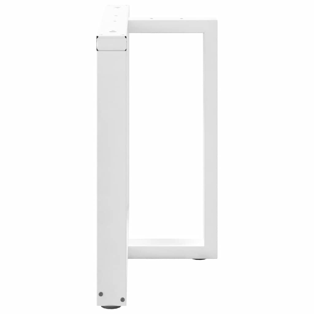 Dining Table Legs T-Shaped 2 pcs White 90x35x(72-73) cm Steel